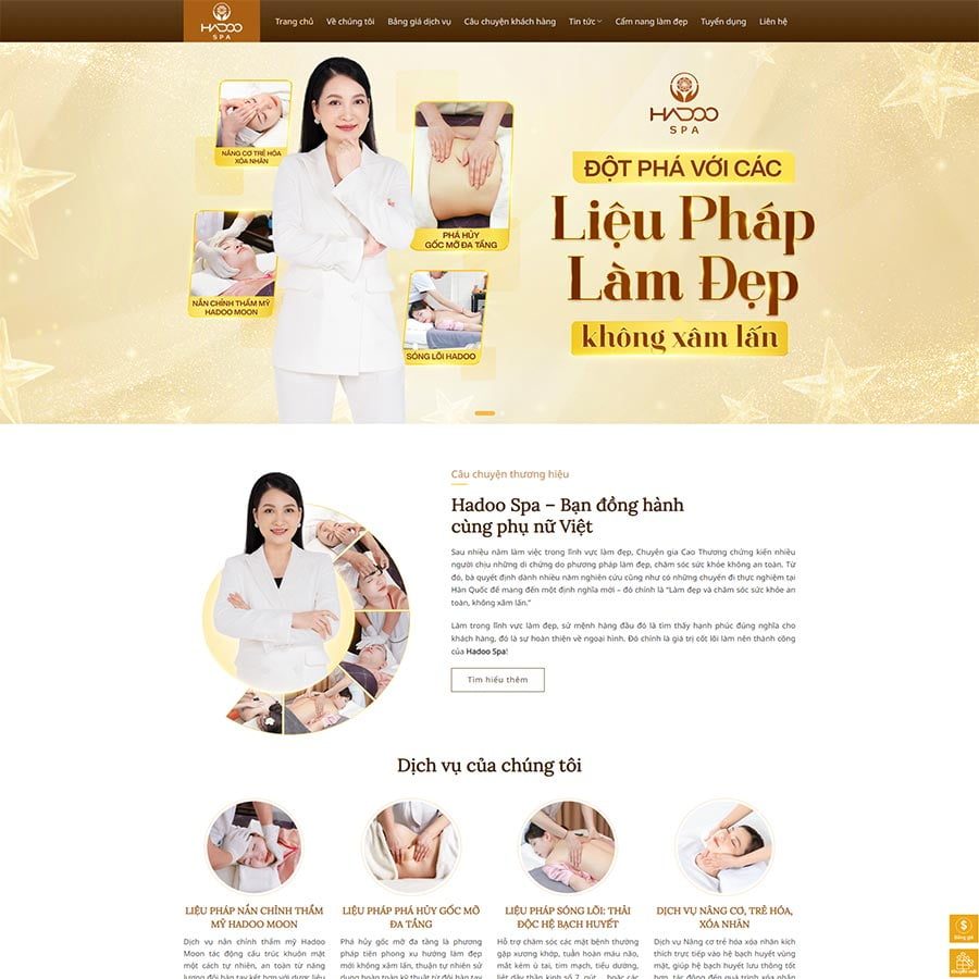 Mẫu web spa, làm 10