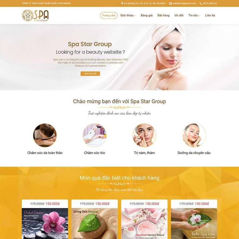 Mẫu web spa, làm 11