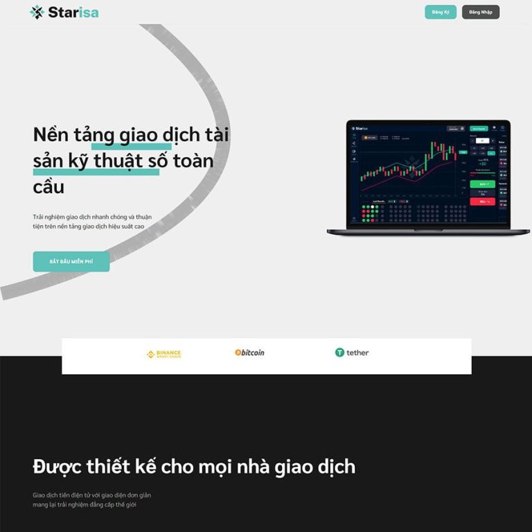 Mẫu web giới thiệu sàn giao dịch bo 02