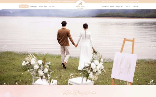 Mẫu web dịch vụ studio, chụp ảnh cưới 01