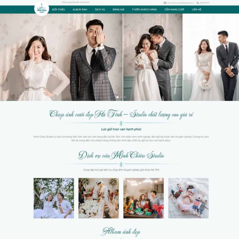 Mẫu web dịch vụ studio, chụp ảnh cưới 02