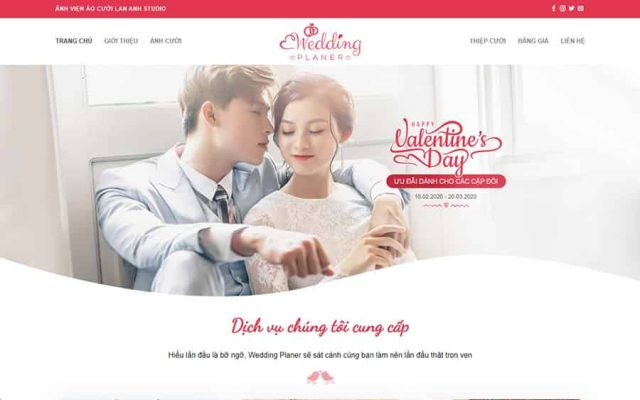 Mẫu web dịch vụ studio, chụp ảnh cưới 03