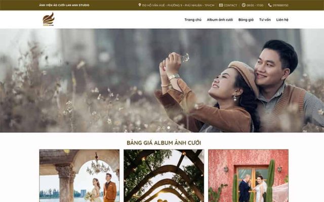 Mẫu web dịch vụ studio, chụp ảnh cưới 04