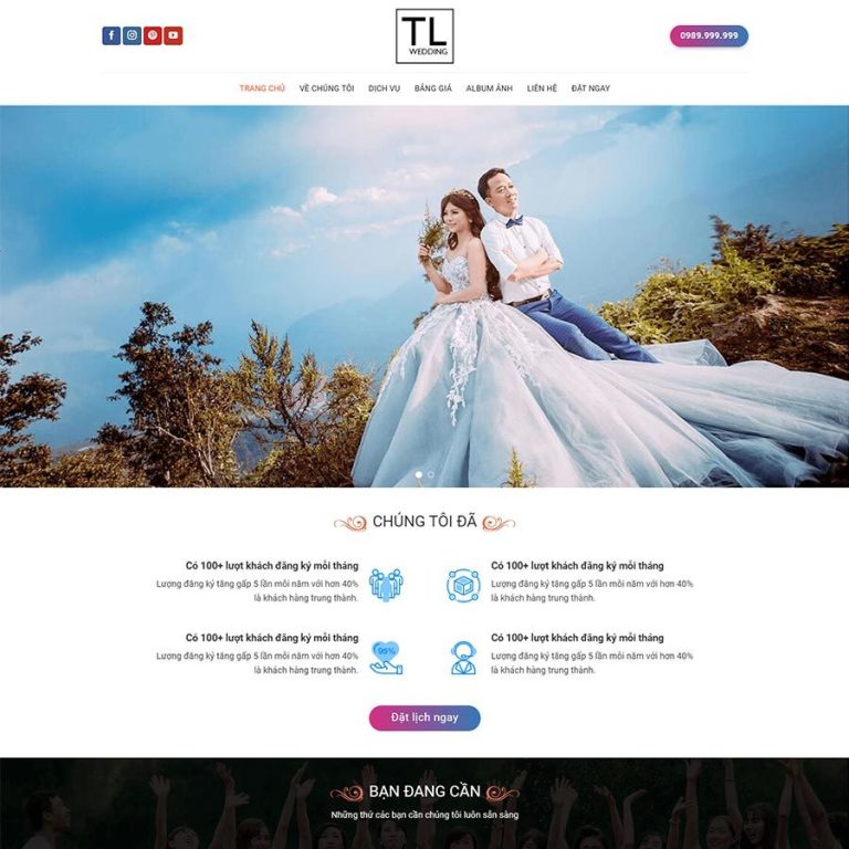 Mẫu web dịch vụ studio, chụp ảnh cưới 05
