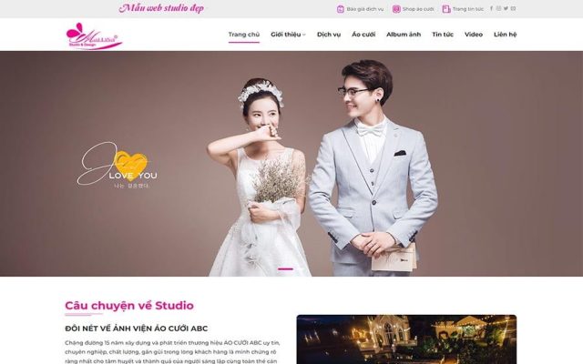 Mẫu web dịch vụ studio, chụp ảnh cưới 06