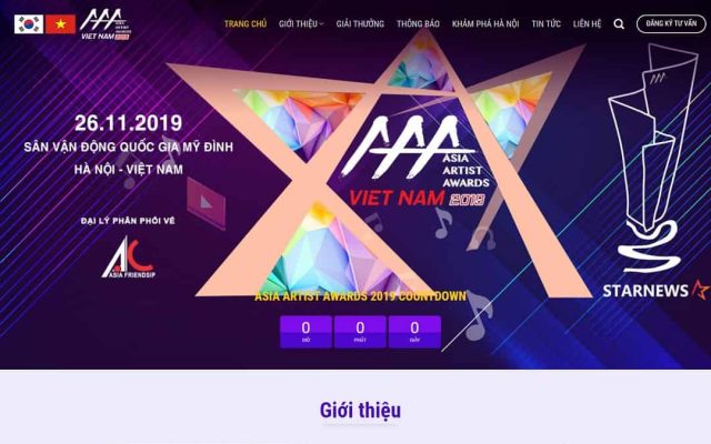 Mẫu web công ty tổ chức sự kiện