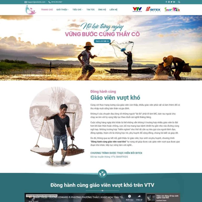 Mẫu web sự kiện, tin tức