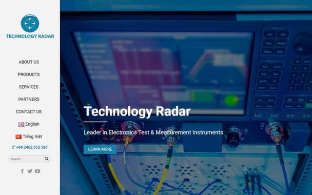 Mẫu web công ty bán thiết bị điện tử
