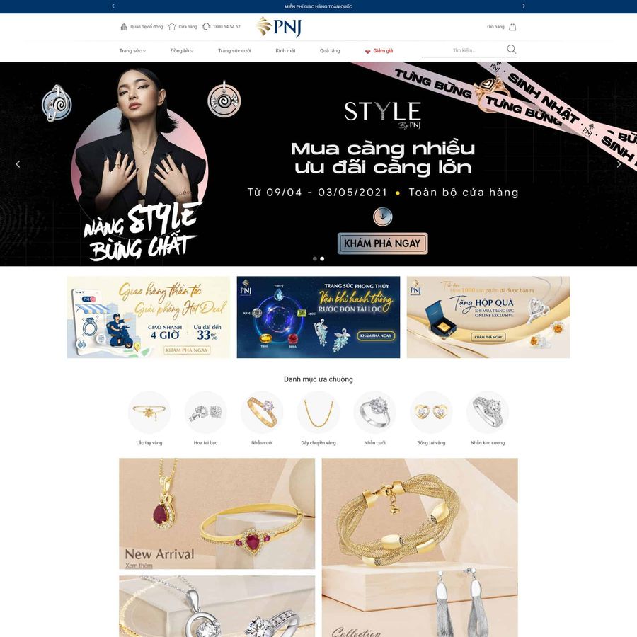 theme wordpress bán trang sức – màn hình 1