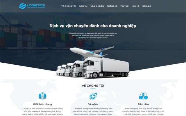 Mẫu web công ty vận chuyển 02