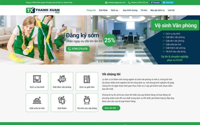 Mẫu web dịch vụ vệ sinh 04