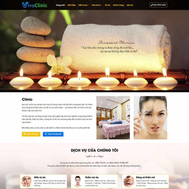 Mẫu web nha khoa, thẩm mỹ viện 02