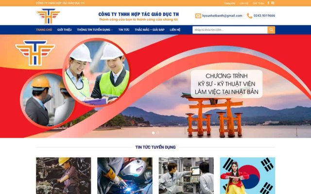 Mẫu web công ty xuất khẩu lao động 05
