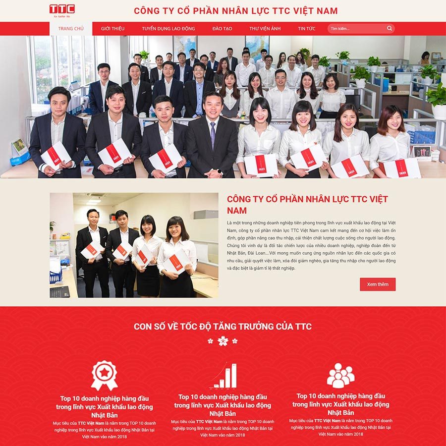 Mẫu web xuất khẩu lao động 08