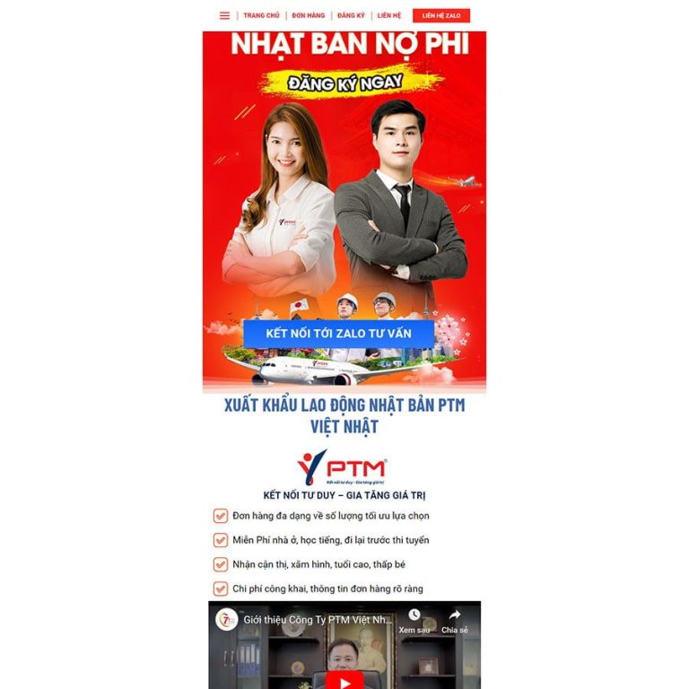 Mẫu web xuất khẩu lao động 09