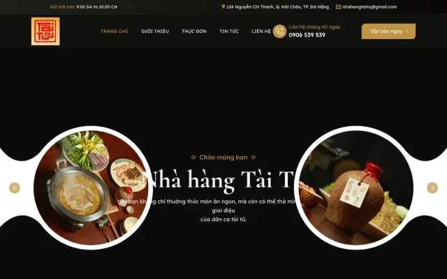 Mẫu web nhà hàng 06