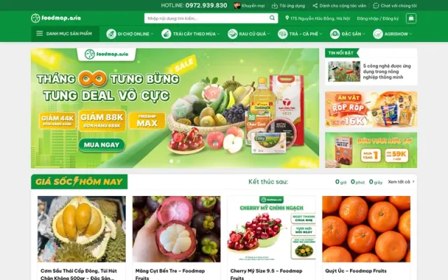 Mẫu web thực phẩm 06