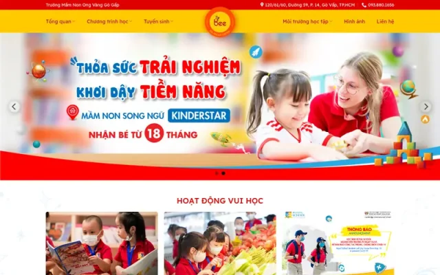 Mẫu web trường mầm non