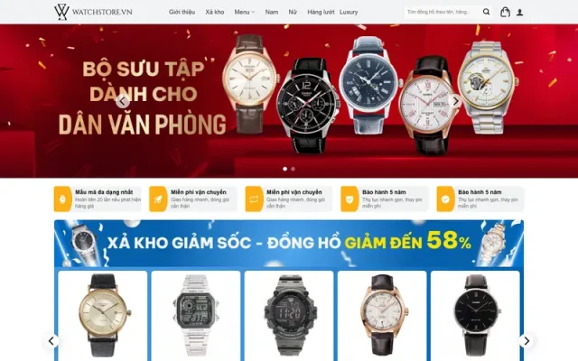 Mẫu web đồng hồ 04
