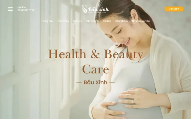Mẫu web dịch vụ spa mẹ bầu