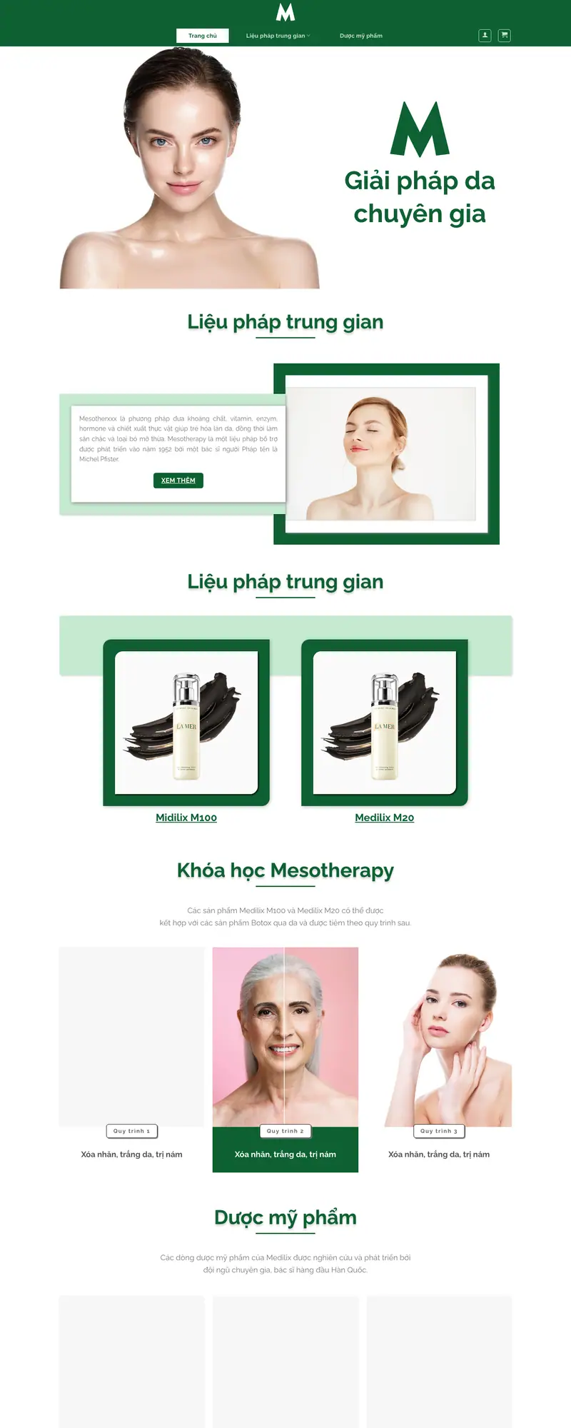 Mẫu web mỹ phẩm 35 – giao diện trang chủ