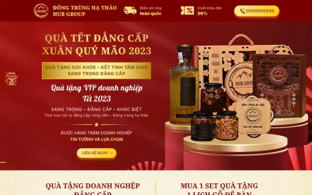 Mẫu web bán đông trùng hạ thảo