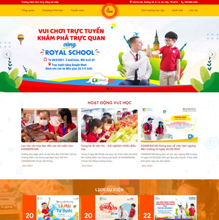 Mẫu web trường mầm non