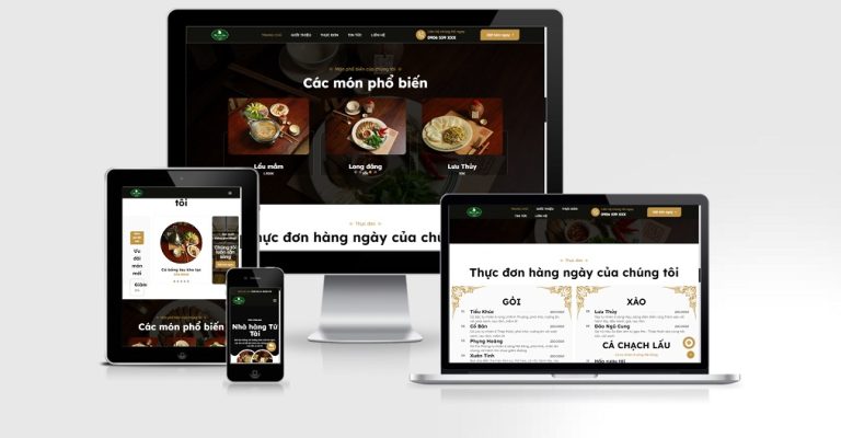 Mẫu Web nhà hàng cao cấp – Mẫu số 7