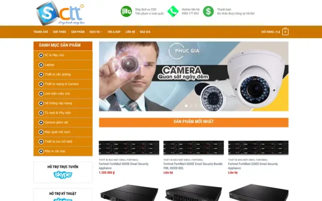 Mẫu web bán camera 01