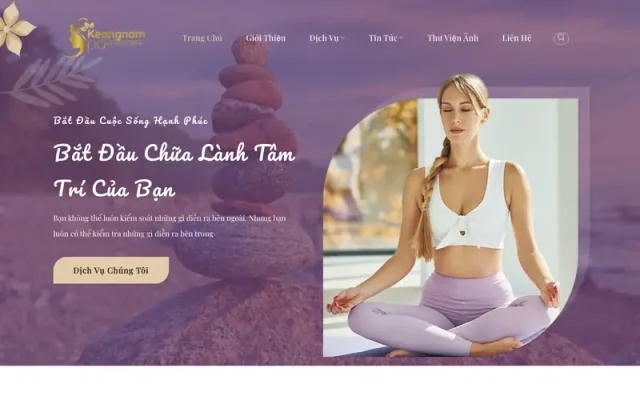 Mẫu web trung tâm yoga 01