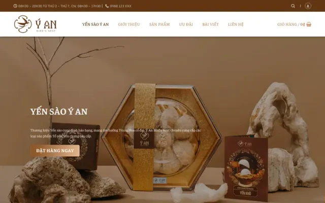 Mẫu web bán yến sào 03