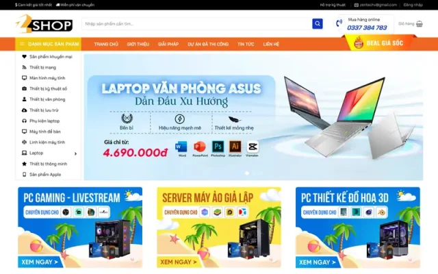 Mẫu web bán máy tính 07