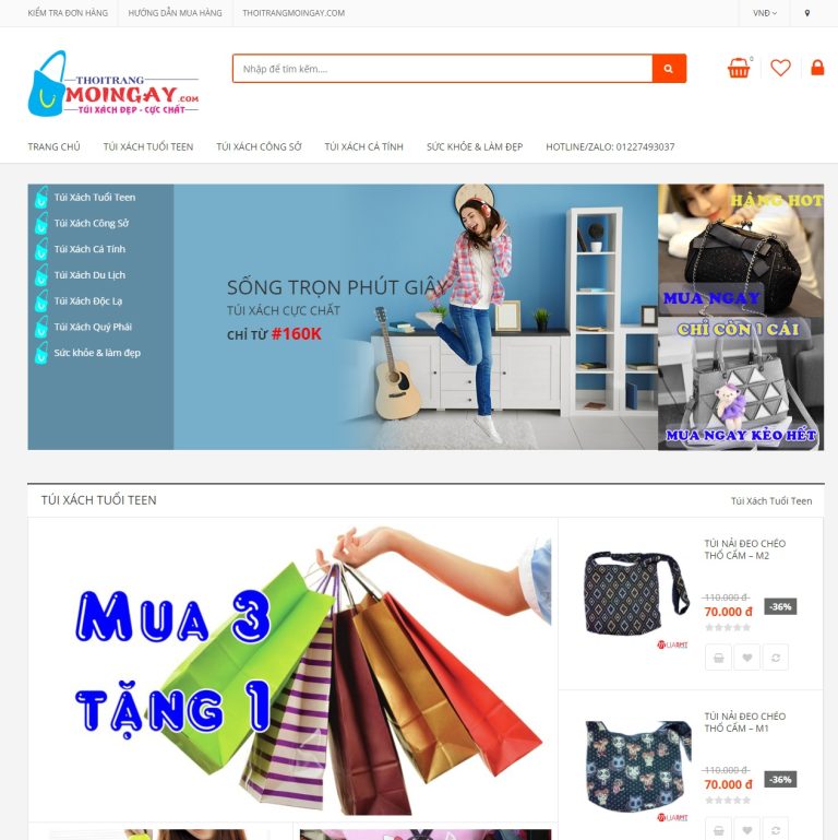 Mẫu website bán hàng online
