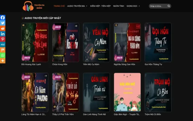 Mẫu web truyện ma audio