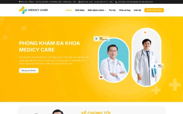 Mẫu web phòng khám 02