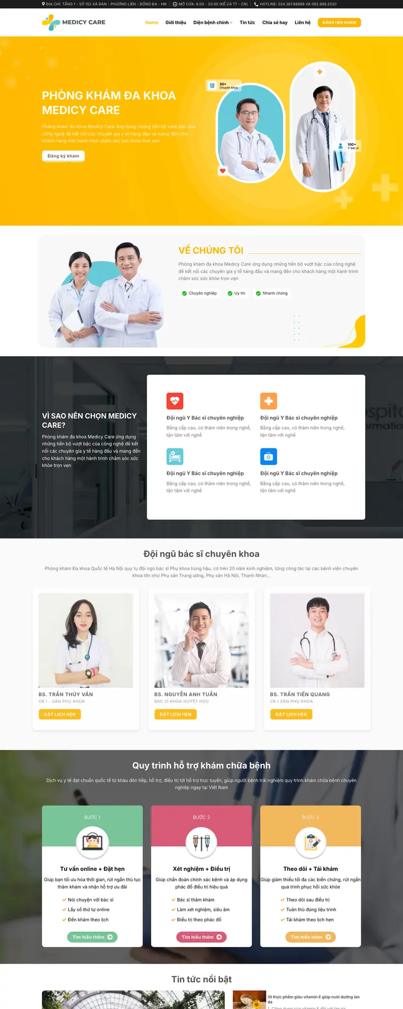 Mẫu web phòng khám 02