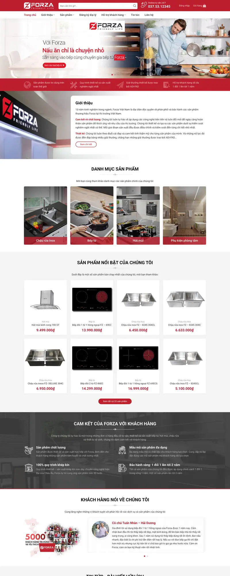 Mẫu web bán bếp từ 03 – bếp điện – thiết bị bếp – màn hình 1