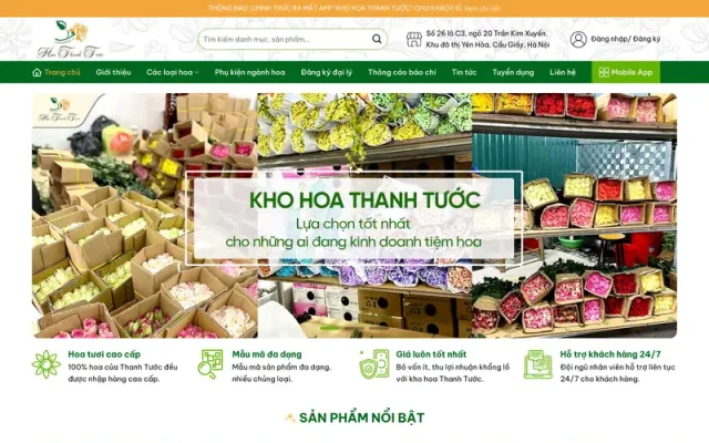 Mẫu web hoa tươi 03