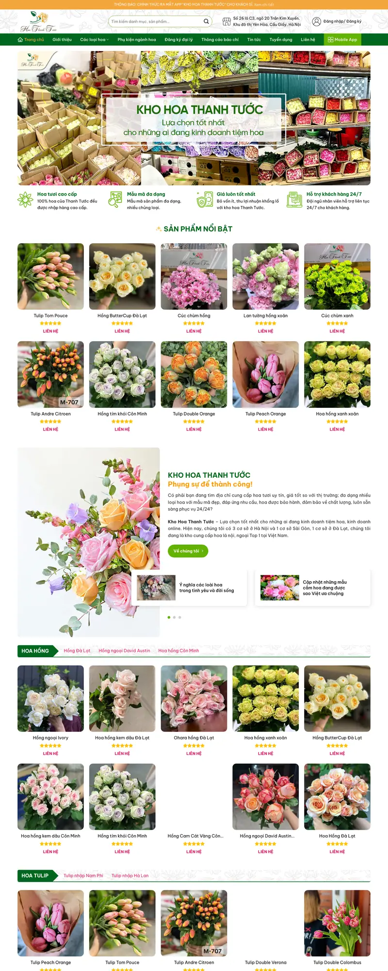 Mẫu web hoa tươi 03