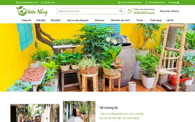 Mẫu web bán cây xanh 03