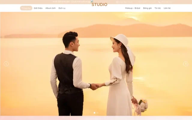 Mẫu web studio ảnh cưới 04