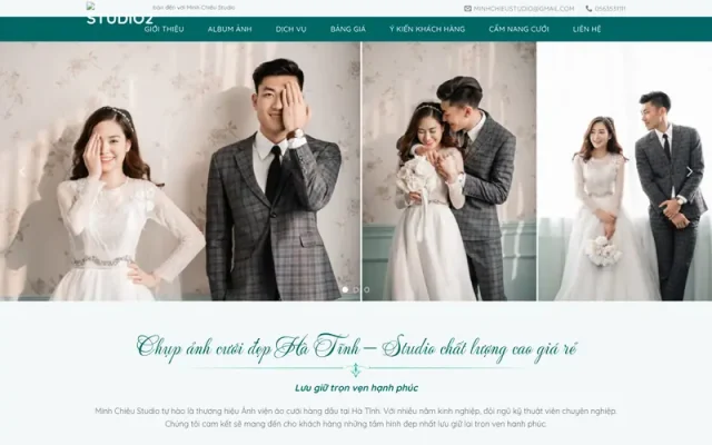 Mẫu web studio ảnh cưới 03