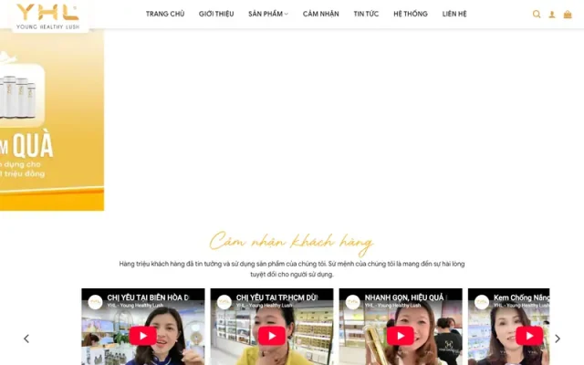 Mẫu web mỹ phẩm 24