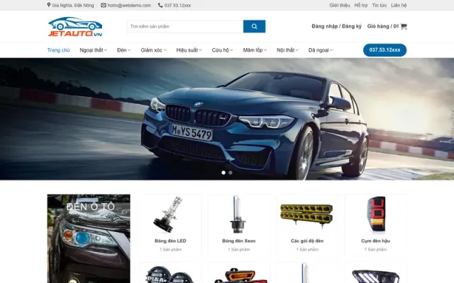Mẫu web bán đồ chơi xe 02