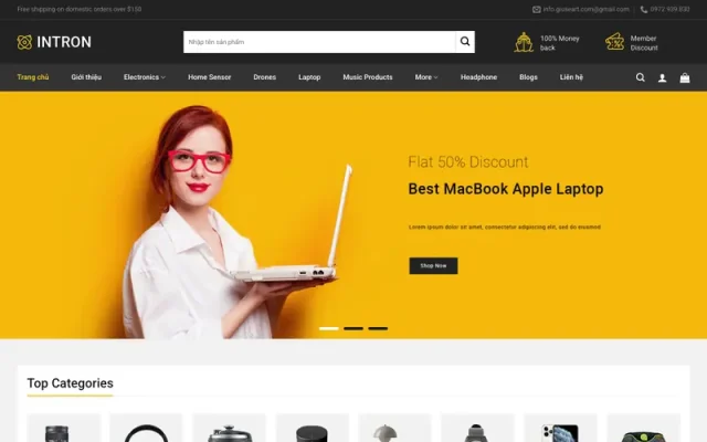 Mẫu web bán điện máy – điện tử 05