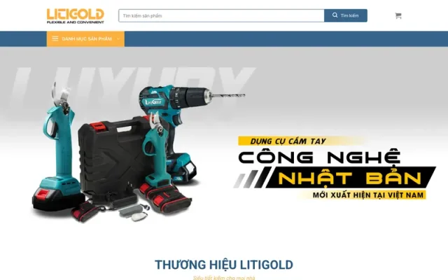 Mẫu web bán thiết bị làm vườn