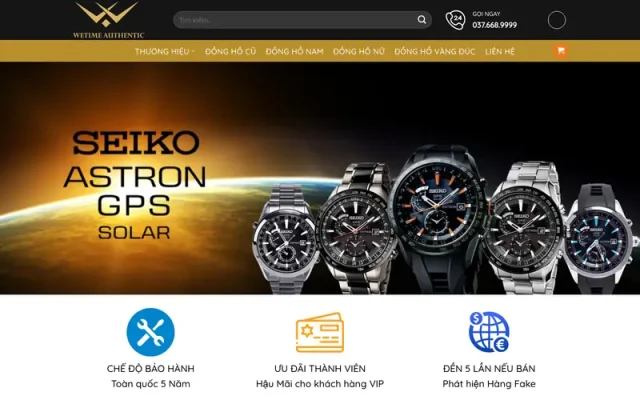 Mẫu web bán đồng hồ 06