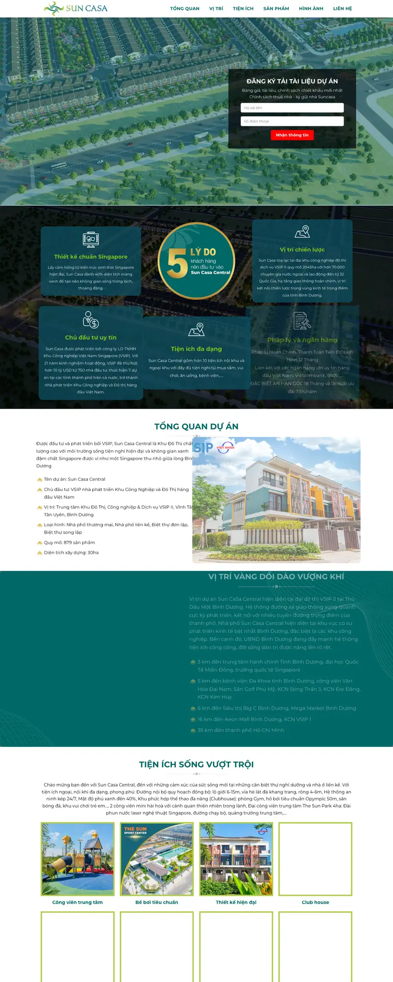 Mẫu web landing page bất động sản 66 – giao diện trang chủ