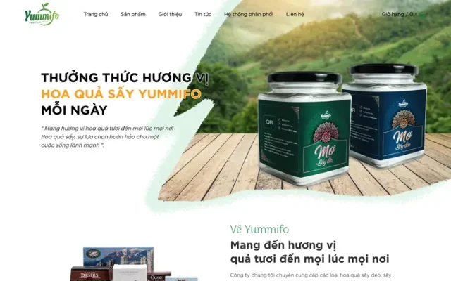 Mẫu web bán hoa quả sấy