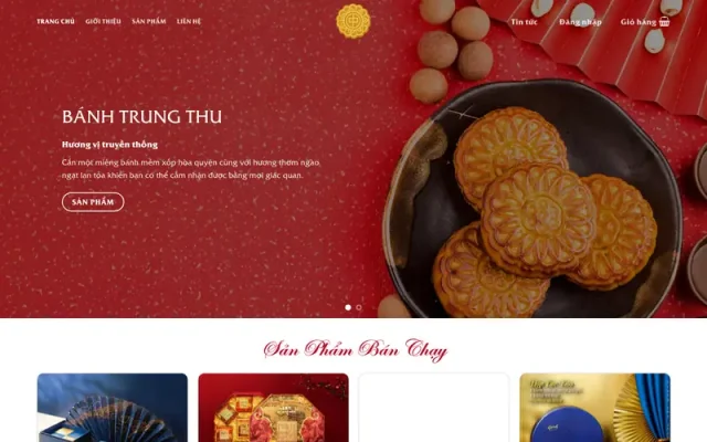 Mẫu web bán bánh trung thu 1